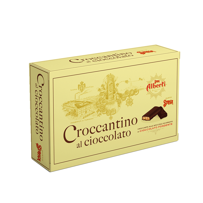 Light Goldenrod Strega Alberti Croccantino With Chocolate 300g