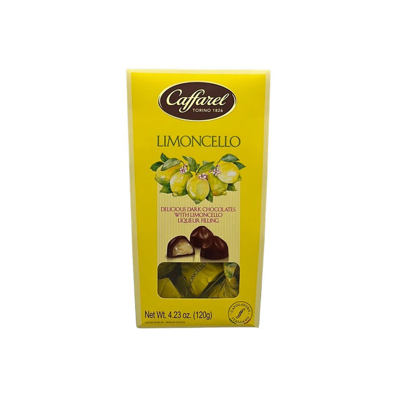 Goldenrod Caffarel Limoncello Dark Chocolates With Limoncello Liqueur Filling 120g