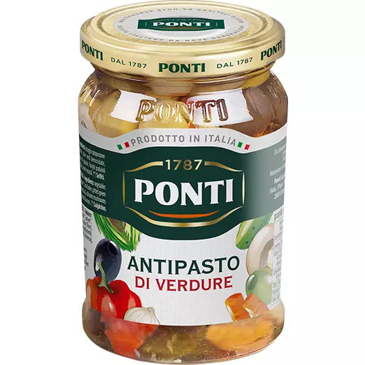 Light Gray Ponti Vegetable Antipasto In Sunflower Oil 280g