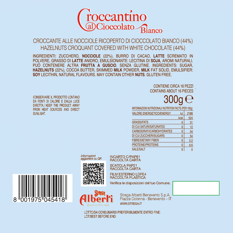 Lavender Strega Alberti Croccantino With White Chocolate 300g