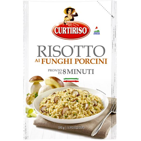 Light Gray Curtiriso Risotto Ready Porcini Mushroom 175g