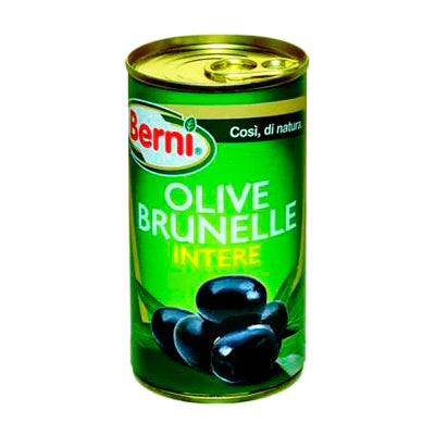 Light Goldenrod Berni Black Olives Whole In Brine 350g