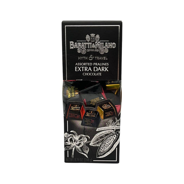 Black Baratti & Milano Assorted Pralines Extra Dark Chocolate Window Box 248g