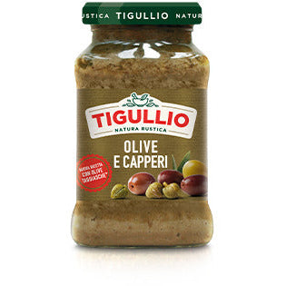 Dark Olive Green Star Pesto Tigullio Olives & Capers 185g