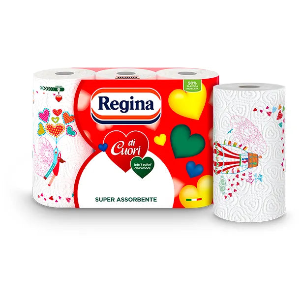 Red Regina Kitchen Paper 3 Rolls