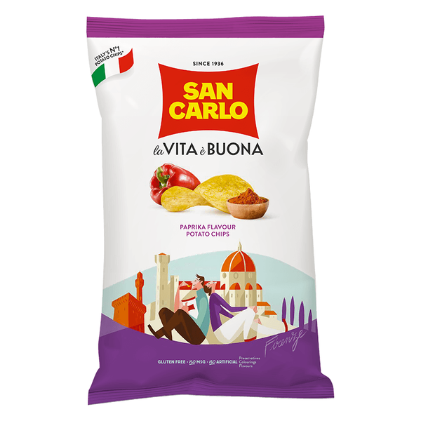 Maroon San Carlo Papika Flavour Potato Chips 50g