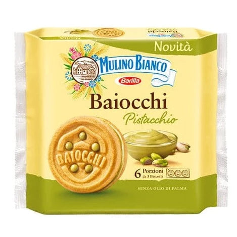Light Goldenrod Mulino Bianco Baiocchi Pistacchio Biscuits (6x3) 168g