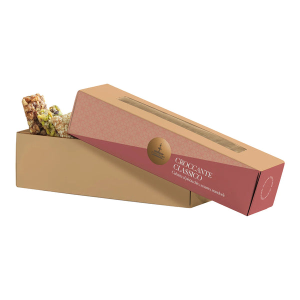 Rosy Brown Fiasconaro Pistachio Sesame Almond Brittle Cubaita Box 180g