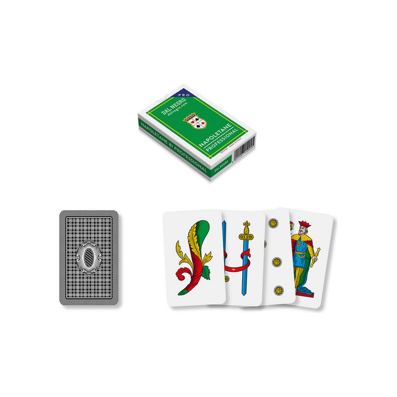 Dark Slate Gray Dal Negro Napoletane Professional Playing Cards-Green Box