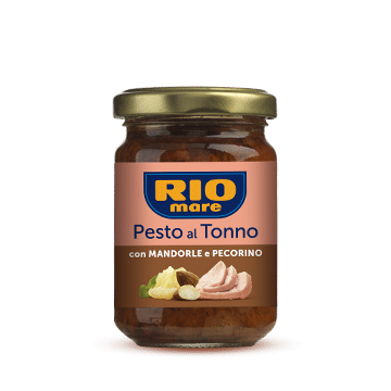Dark Olive Green Rio Mare Tuna Pesto with Almonds & Pecorino 130g