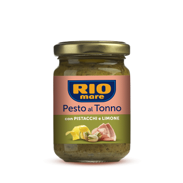 Dark Olive Green Rio Mare Tuna Pesto With Pistachios & Lemon 130g