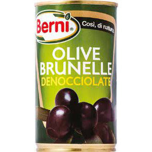 Yellow Green Berni Black Olives Pitted 350g