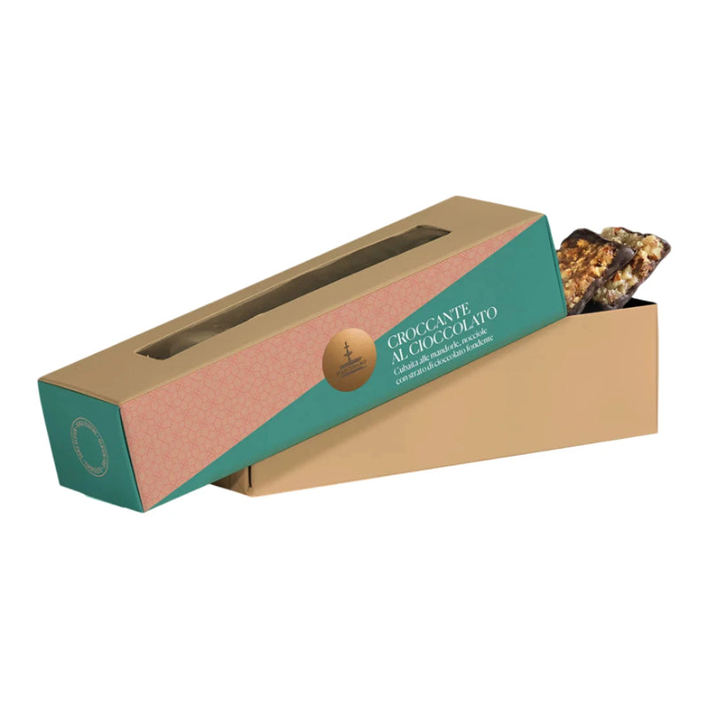 Rosy Brown Fiasconaro Chocolate & Almonds Brittle Cubaita Box 180g