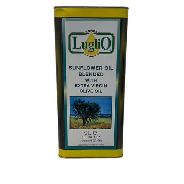 Dark Gray Luglio Sunflower Oil Blended With Extra Virgin Oil 5L