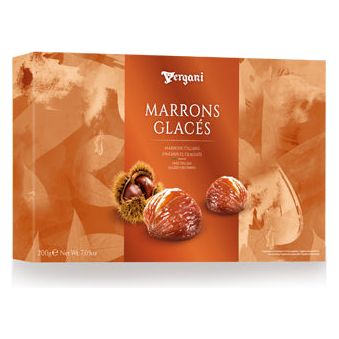 Chocolate Vergani Marrons Glaces Italian Glazed Chestnuts 200g