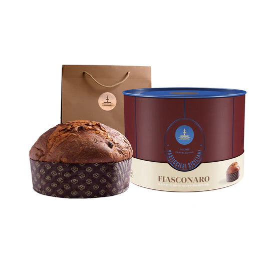 Dark Olive Green Fiasconaro Panettone Classic With “MALVASIA DELLE LIPARI PASSITO D.O.C.” 1Kg