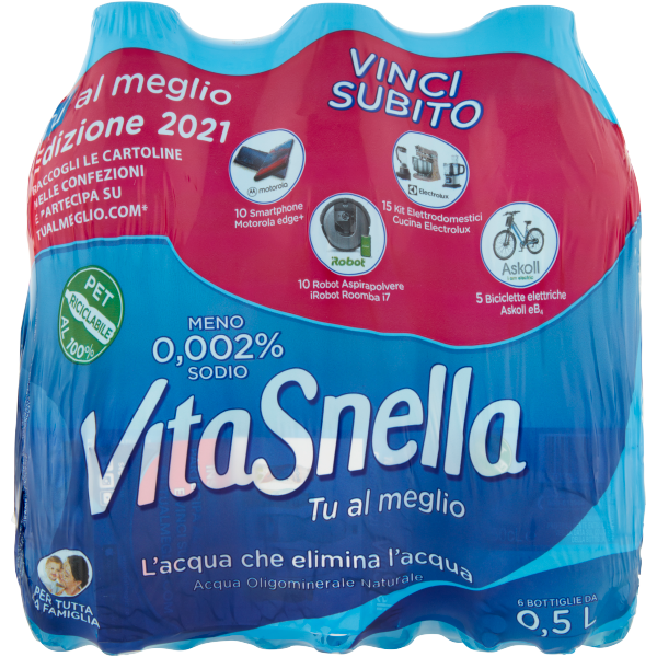 Pale Violet Red Vitasnella Mineral Water 6x500ml