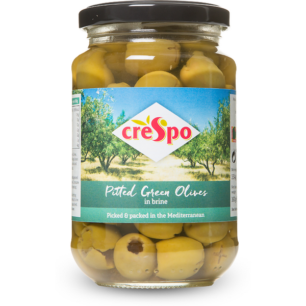 Dim Gray Crespo Green Olives Pitted In Brine 198g