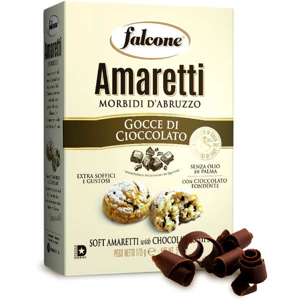 Dark Slate Gray Falcone Amaretti D'Abruzzo Soft Amaretti Chocolate Chips 170g
