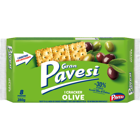 Olive Drab Gran Pavesi Olive Crackers 280g 8 Portions