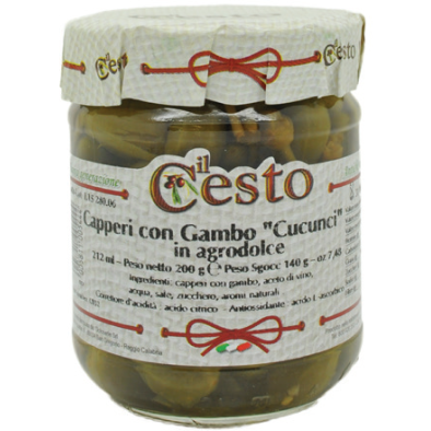 Gray Goloserie Capers With Stem Sweet & Sour 140g
