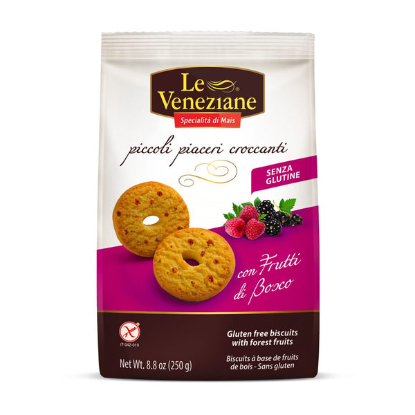 Black Le Veneziane Forest fruits Biscuits (Gluten-Free) 250g