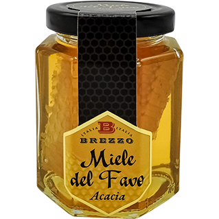 Dark Goldenrod Brezzo Acacia Honeycomb Honey Jar 250g