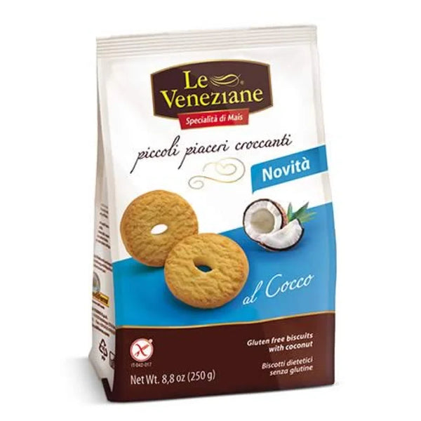 Dark Slate Gray Le Veneziane Coconut Biscuits Gluten-Free 250g