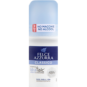 Midnight Blue Azzurra FelceDeodorant Roll-On Classico IDRATALC Formula 50ml