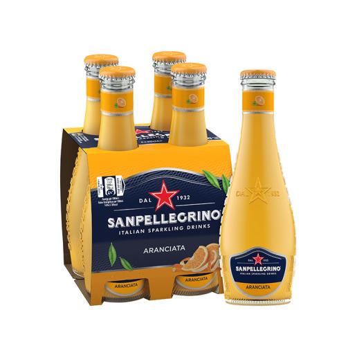 Goldenrod Sanpellegrino Italian Sparkling Orange Drink 4x20cl