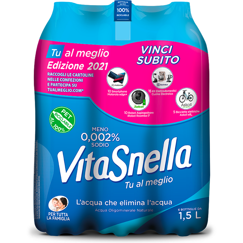Deep Pink Vitasnella Water 6x1.5l