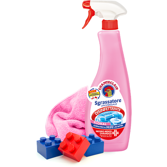 Pink Chanteclair Chante Clair Sgrassatore (Degreaser) With Disinfectant Floral 625ml