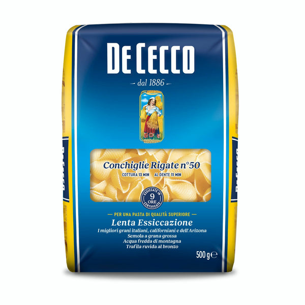 Dodger Blue De Cecco Conchiglie Rigate #50 500g
